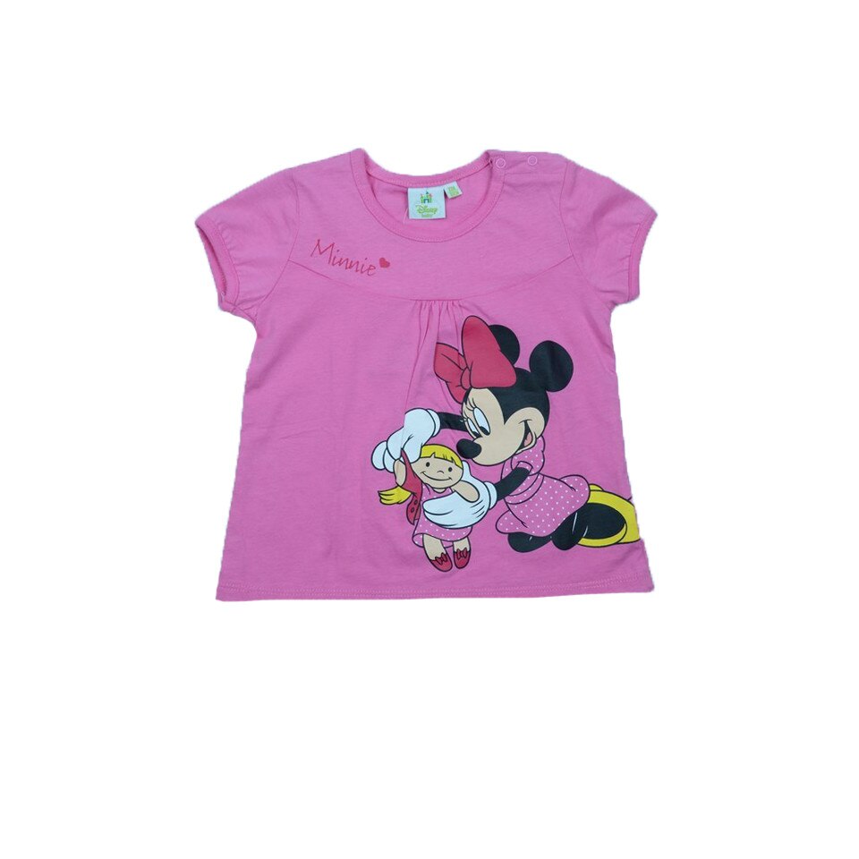 Tricou maneca scurta fetite Disney Minnie Mouse DISM-JTJM41109, Roz, 86 cm