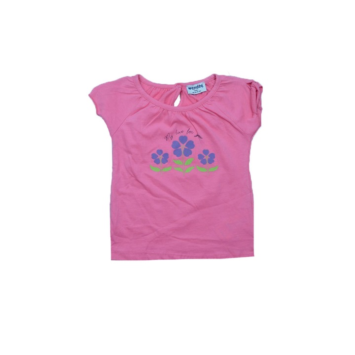 Tricou cu maneca scurta pentru fete Wendee BV10500464-80, Roz 19378