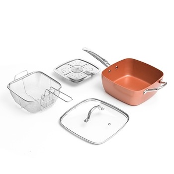 Set Tigaie Multifunctionala 5 in 1 Copper (4 piese) Set Tigaie Multifunctionala 5 in 1 Copper (4 piese)