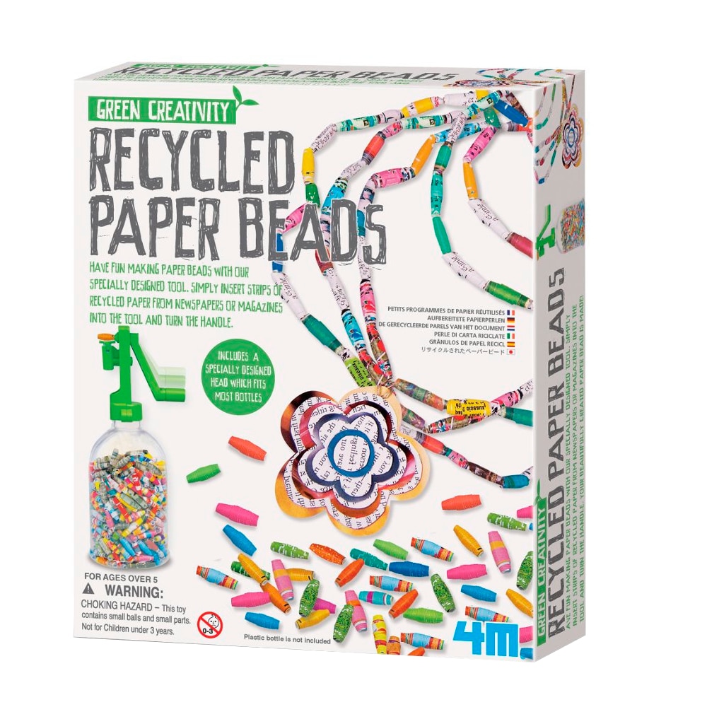 Set de constructie: Construieste margele din hartie reciclata