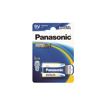 Baterie Panasonic Evolta 9V 6F22 6LR61 alcalina 6LR61EGE/1BP, blister 1 baterie Baterie Panasonic Evolta 9V 6F22 6LR61 alcalina 6LR61EGE/1BP, blister 1 baterie