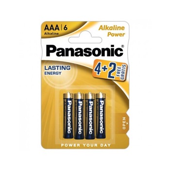 Baterie Panasonic Alkaline Power AAA R3 1,5V alcalina LR03APB/6BP, blister 6 baterii Baterie Panasonic Alkaline Power AAA R3 1,5V alcalina LR03APB/6BP, blister 6 baterii