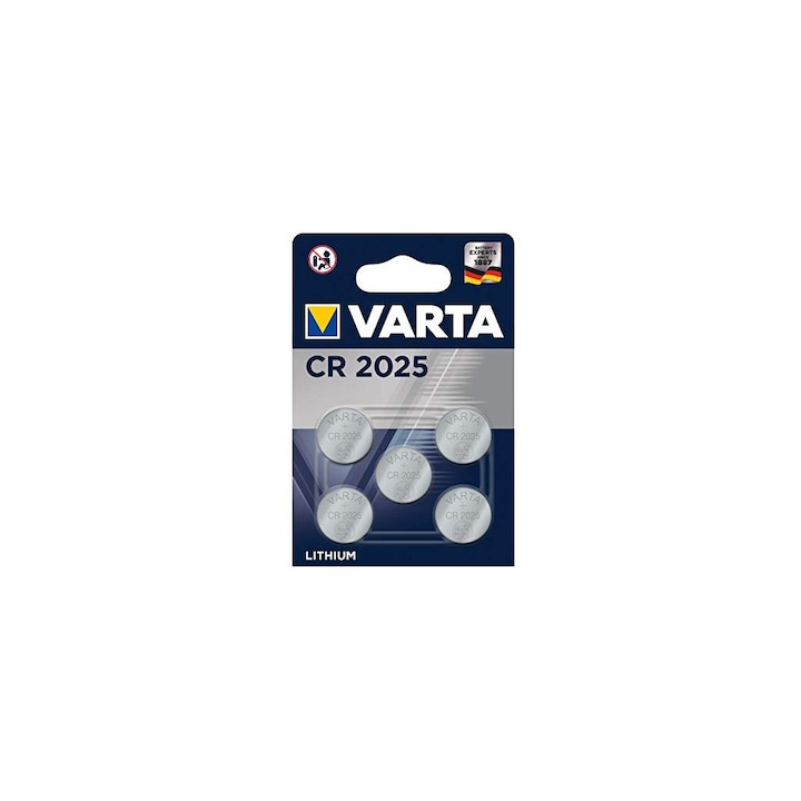 Baterie Varta CR2025 3V litiu blister 5 baterii