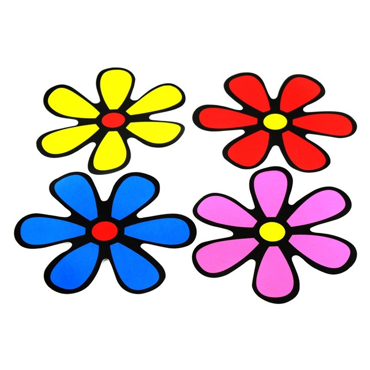 Комплект от 4 многоцветни стикера Abtibild