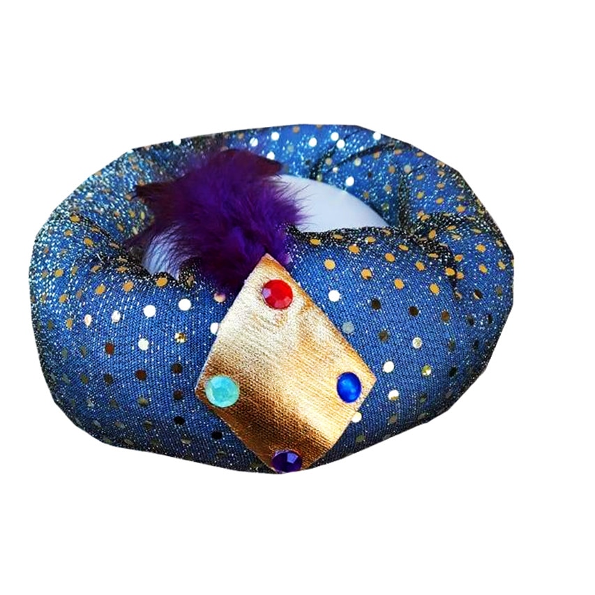 Accesoriu cap tip turban pentru costum mag/pastor, gri, marime unica