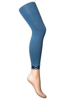 Colant/Dres fara talpa accesorizat, Sarah Borghi, Linette 100 DEN, Albastru Colant/Dres fara talpa accesorizat, Sarah Borghi, Linette 100 DEN, Albastru