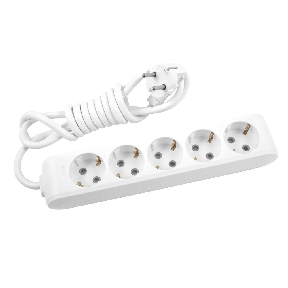 Prelungitor electric cu cablu cu protectie supraincalzire , Libox , LB0084/1.5 , 5 prize , 1.5m , alb