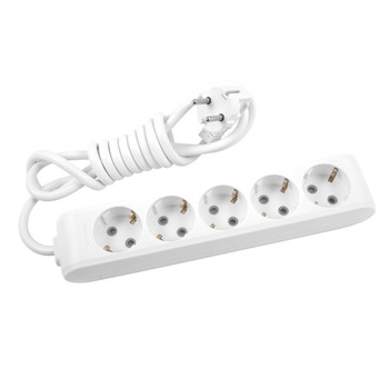 Prelungitor electric cu cablu cu protectie supraincalzire , Libox , LB0084/1.5 , 5 prize , 1.5m , alb Prelungitor electric cu cablu cu protectie supraincalzire , Libox , LB0084/1.5 , 5 prize , 1.5m , alb