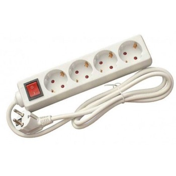 Prelungitor electric cu cablu cu protectie supraincalzire si intrerupator , Libox , LB0083/1.5 , 4 prize , 1.5m , alb Prelungitor electric cu cablu cu protectie supraincalzire si intrerupator , Libox , LB0083/1.5 , 4 prize , 1.5m , alb