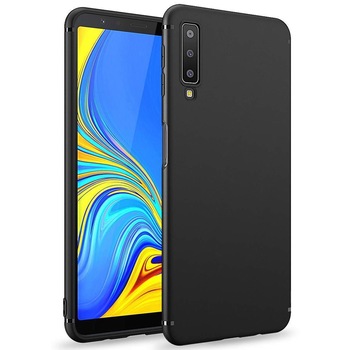Carcasa Samsung A7 2018 ultra subtire, Silicon Culoare Negru Carcasa Samsung A7 2018 ultra subtire, Silicon Culoare Negru