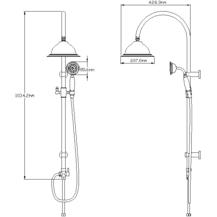 Coloana dus retro CasaBlanca Epoque BEP01