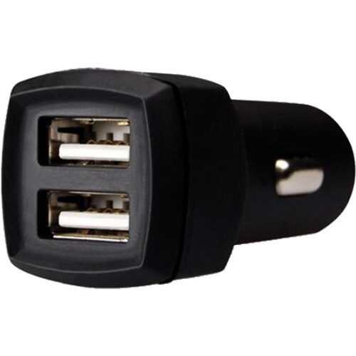 Incarcator auto universal Tecnoware, Dual USB, Negru