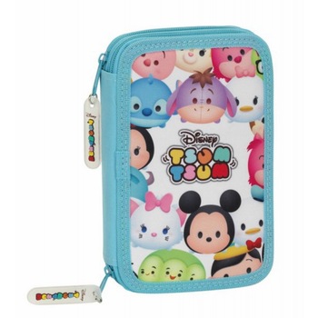 Penar dublu echipat cu 34 piese Tsum Tsum 20.5x13.5x4.5 cm Penar dublu echipat cu 34 piese Tsum Tsum 20.5x13.5x4.5 cm