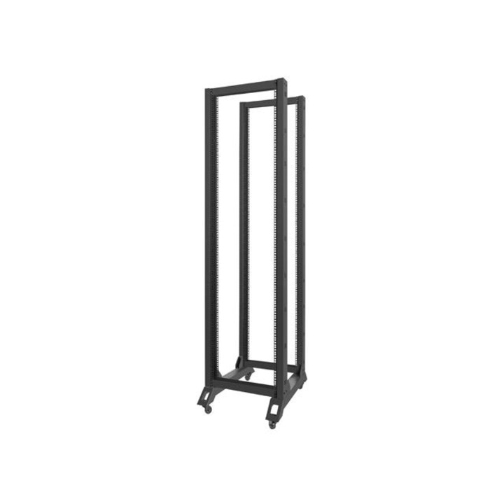 Lanberg 42U 19" nyitott álló rack szekrény 600x800mm fekete (OR01-6842-B) (OR01-6842-B)