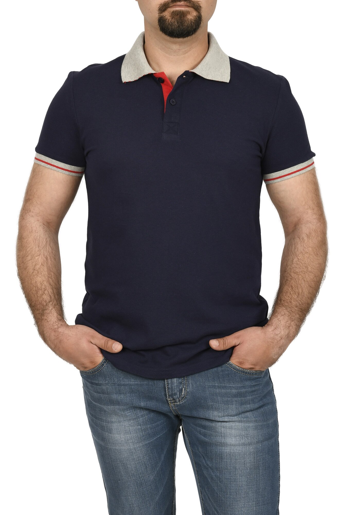 Tricou polo cu nasturi regular fit, Glo Story