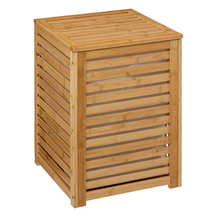 Cos pentru rufe Sicela din bambus, 40 x 40 x 58 cm