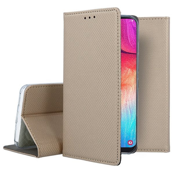 Husa pentru Samsung Galaxy M52 5G flip case book gold eMAG.ro
