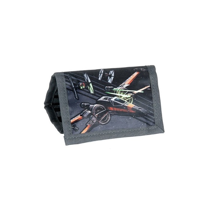 Детско портмоне Paso Star Wars, STM- 002 черно, 26х12
