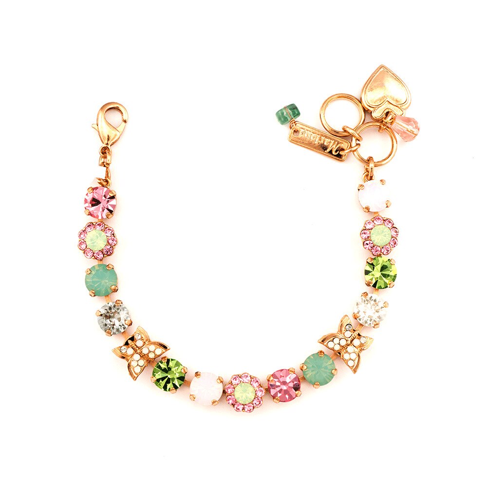 Bratara placata cu Aur roz de 24K, Cristale, Eternity by Roxannes - Mariana Jewellery, Roz/Multicolor 4063-1028RG