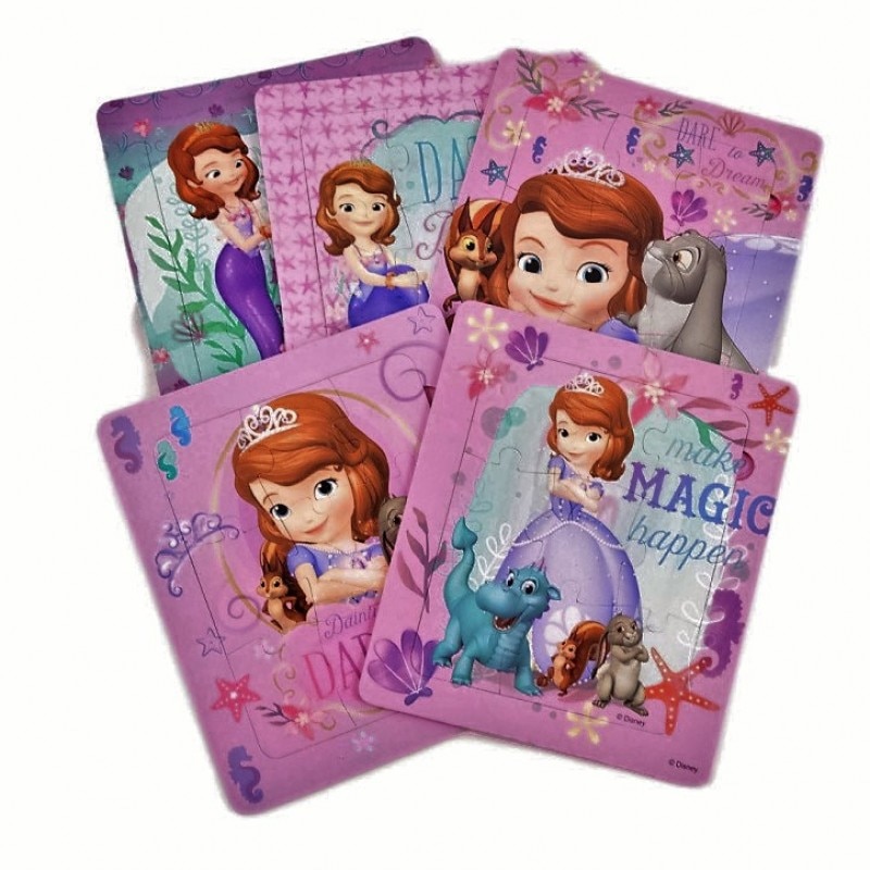 Set de colorat cu puzzle , Disney,Sofia