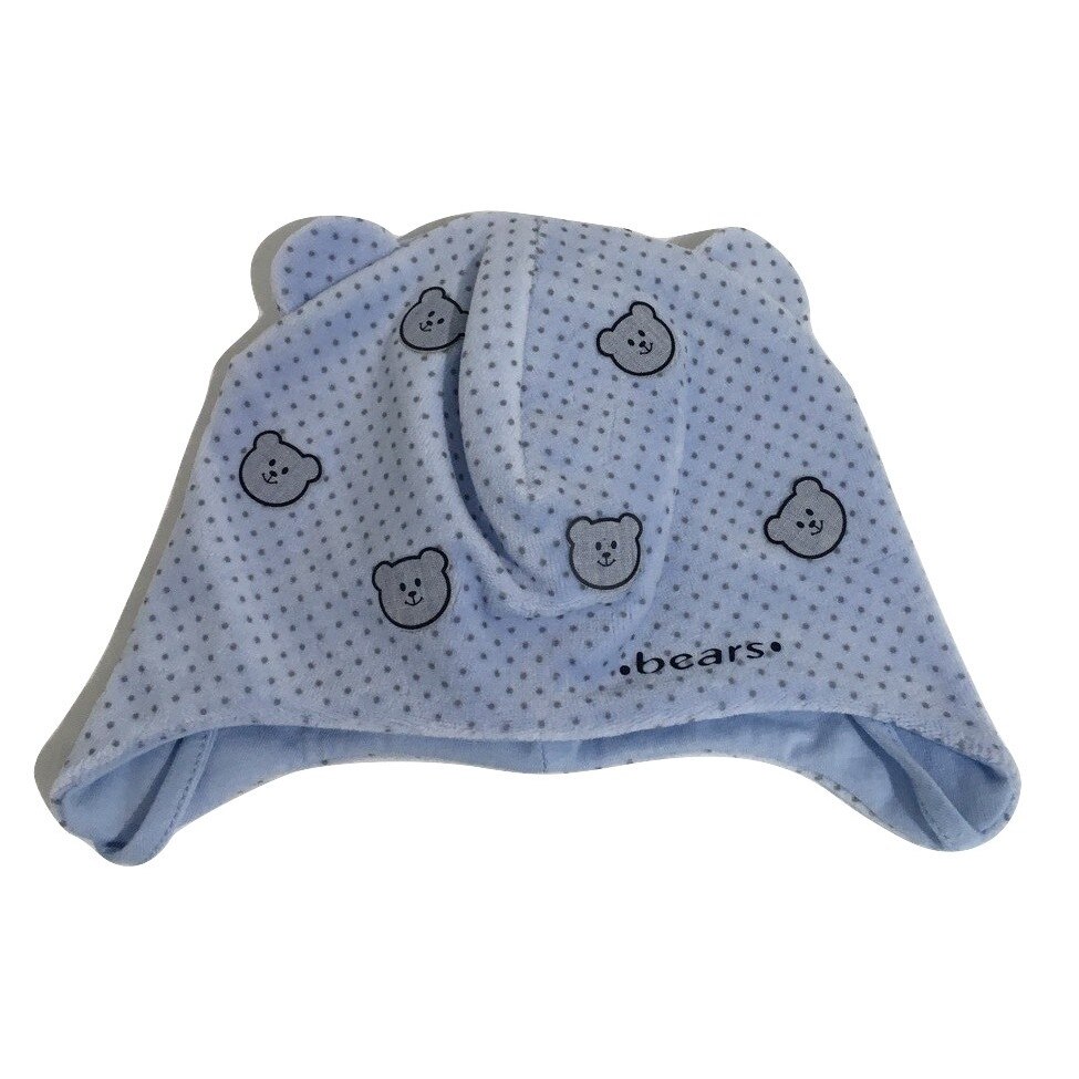 Caciulita baieti Marika,model Welurowe Misie,bleu,marimea 40