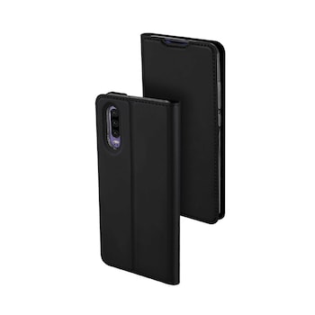 Husa Carte Dux Ducis Anti Amprenta pentru Huawei P30 Pro, Negru Husa Carte Dux Ducis Anti Amprenta pentru Huawei P30 Pro, Negru