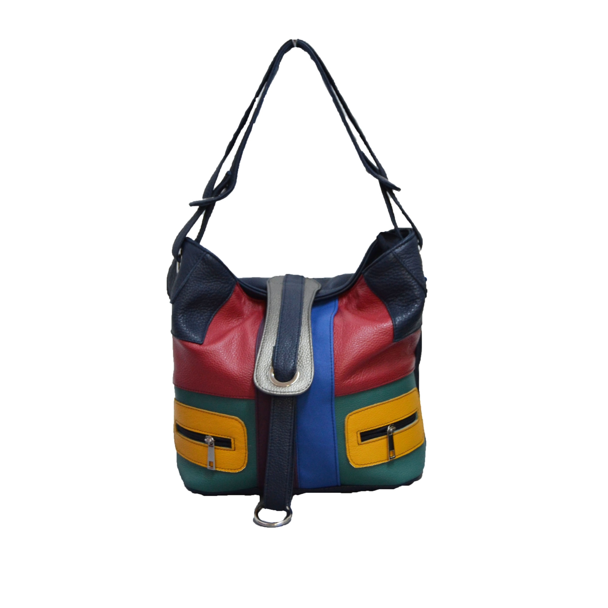 Geanta dama,Zea,piele naturala,blue casual