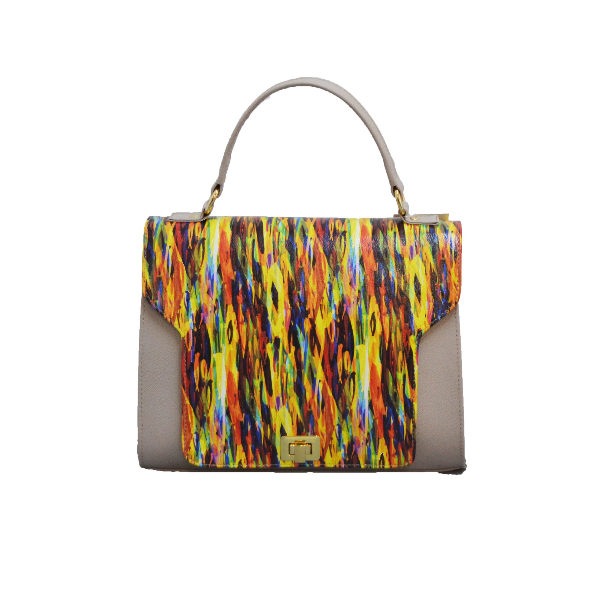 Geanta dama,Zea,piele naturala,bej office