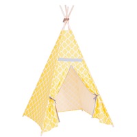 Cort de joaca teepee simplu Raze de soare, Montessori, bumbac 100% certificat, 105 x 105 x 175 cm, Dandelion