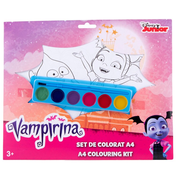 Kit de colorat cu acuarela A4, Disney Junior, Vampirina
