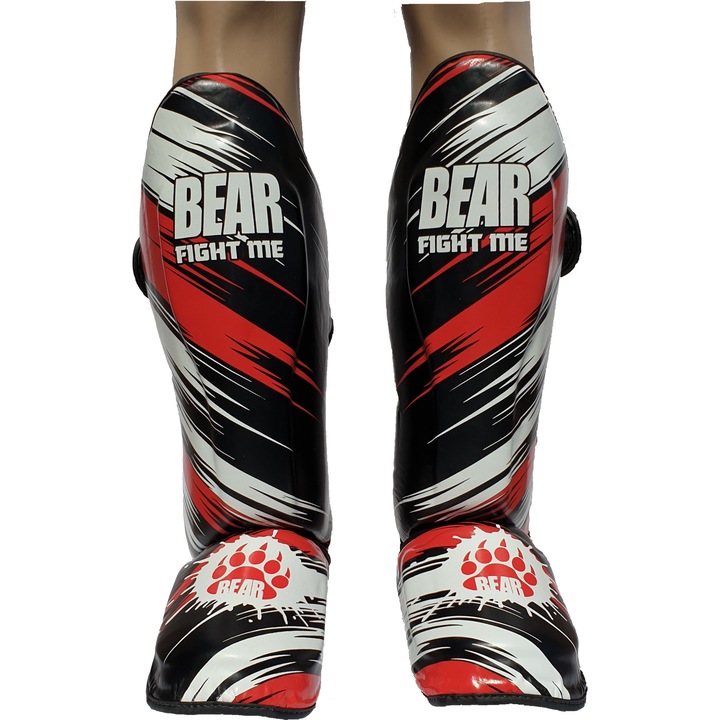 BEAR Advanced Training Lábfejes lábvédő-Sípcsontvédő műbőr Piros-L