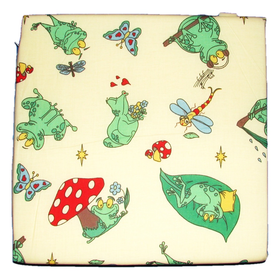 Perna scaun pentru copii, model cu broscute si ciuperci, 35x35 cm