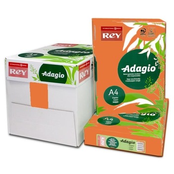 Carton color Adagio, A4, 160 gr, 250 coli/top, portocaliu Carton color Adagio, A4, 160 gr, 250 coli/top, portocaliu