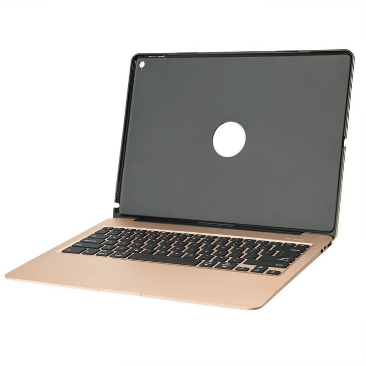 Клавиатура iEGrow F07, 12.9", 5600mah , Алуминиева, Калъф, Bluetooth, Златна