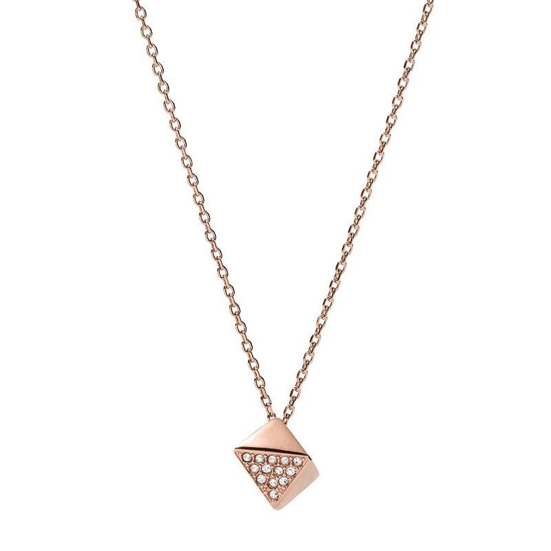 Colier Fossil Vintage Glitz JF02001791, Rose gold