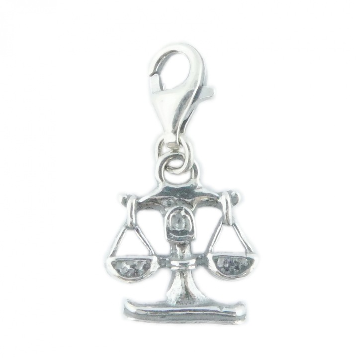 Сребърен карабинер зодия висулка Везни Европейски зодиак 9243115 Dras
