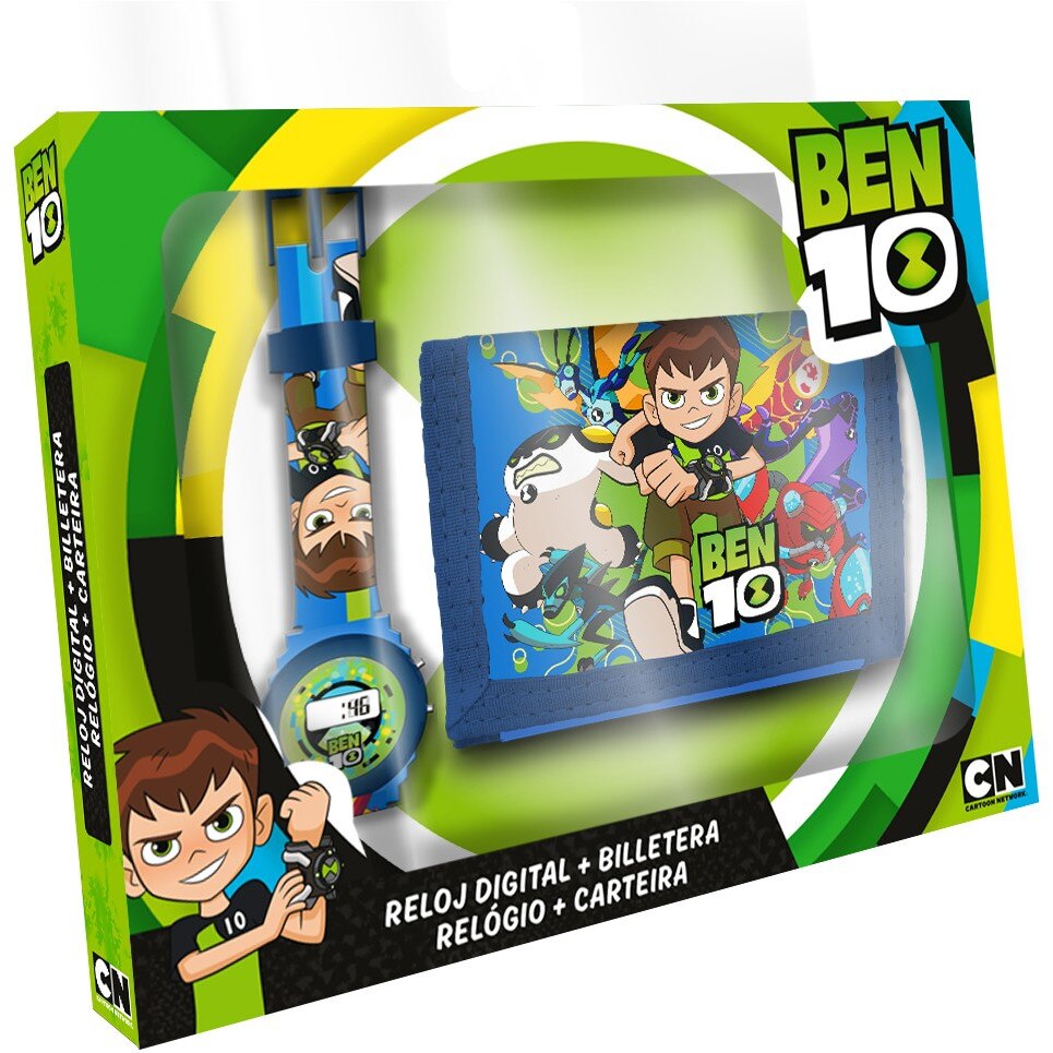 Set ceas + portofel Ben 10 verde