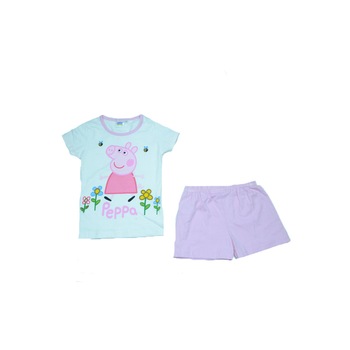 Compleu 2 piese fetite Peppa Setino 830-293A, Alb Compleu 2 piese fetite Peppa Setino 830-293A, Alb