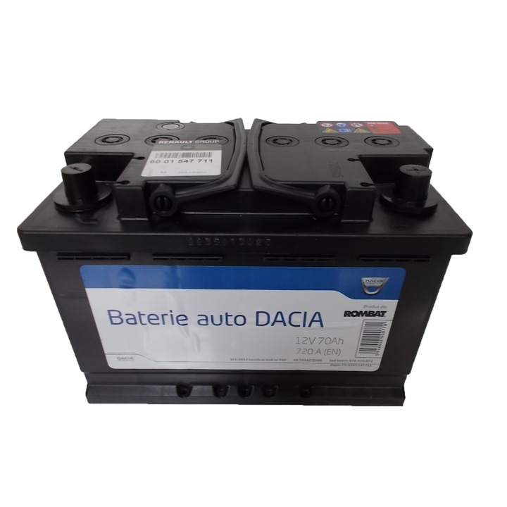 Baterie auto 70 Ah 720 A(EN) 12V Dacia 6001547711