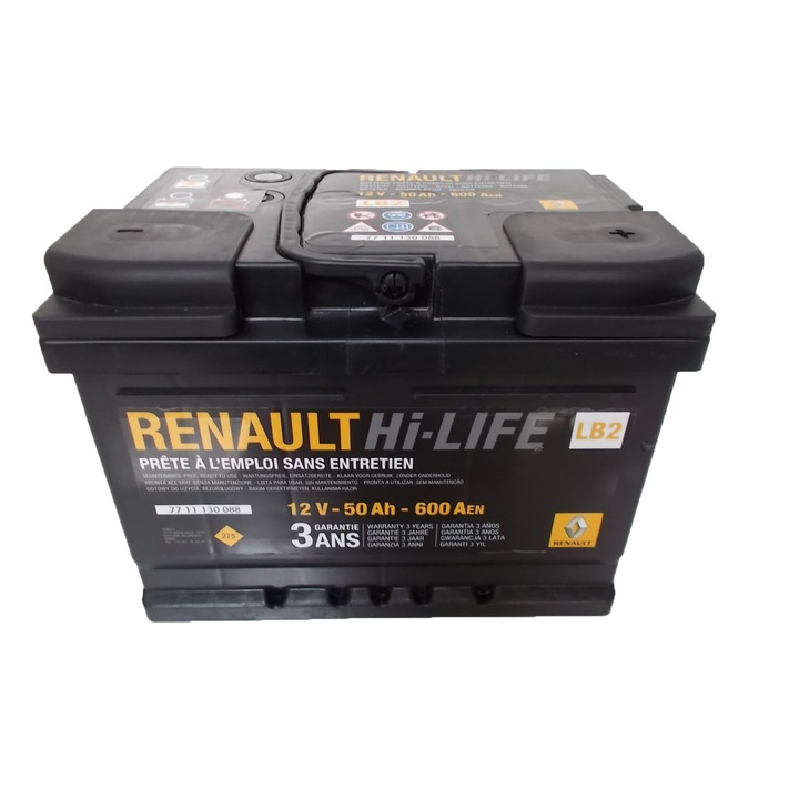 Baterie auto 50 Ah 600 A(EN) 12V Renault 7711130088