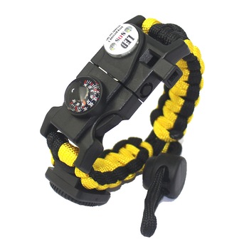 Bratara tactica ajustabila supravietuire MBrands 19 in 1, paracord, busola, termometru, cremene, fluier, fierastrau, S.O.S, surubelnite, ac, card unelte, galben Bratara tactica ajustabila supravietuire MBrands 19 in 1, paracord, busola, termometru, cremene, fluier, fierastrau, S.O.S, surubelnite, ac, card unelte, galben