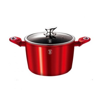 Oala marmorata, 20 cm 3.5 litri Burgundy Metallic Line Berlinger Haus Premium cu capac inductie BH 1268 Oala marmorata, 20 cm 3.5 litri Burgundy Metallic Line Berlinger Haus Premium cu capac inductie BH 1268