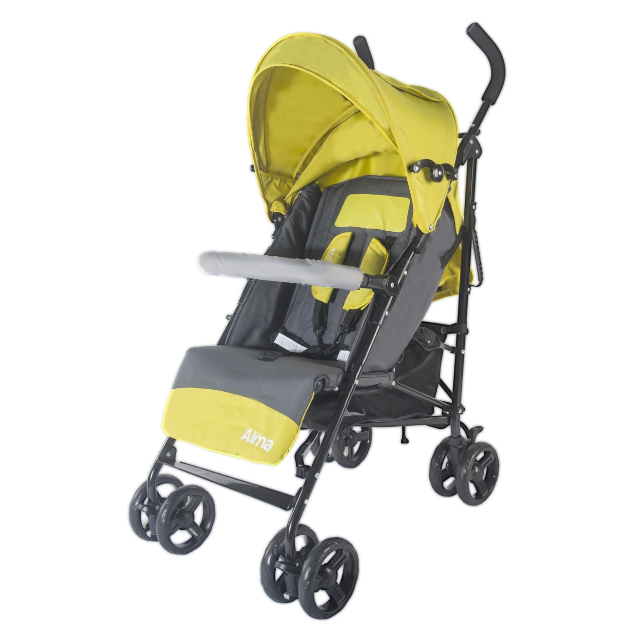 Carucior sport MamaLove Alma, Galben/Gri