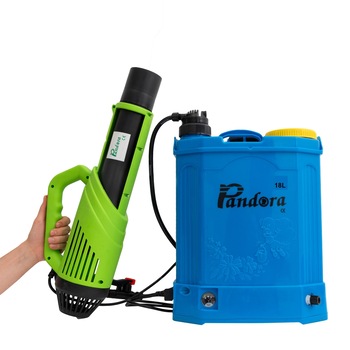 Set Atomizor + Pompa stropit electrica Pandora 18L, 5 Bar, + regulator presiune, vermorel cu baterie acumulator Set Atomizor + Pompa stropit electrica Pandora 18L, 5 Bar, + regulator presiune, vermorel cu baterie acumulator