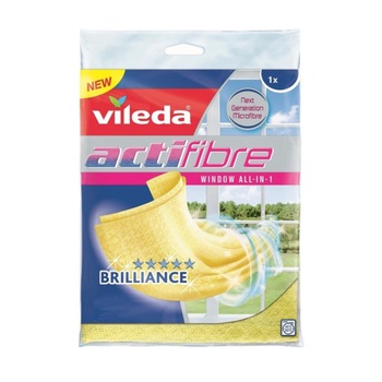 Laveta Vileda Actifibre Brilliance 19592 pentru geamuri,sticla,galbena Laveta Vileda Actifibre Brilliance 19592 pentru geamuri,sticla,galbena