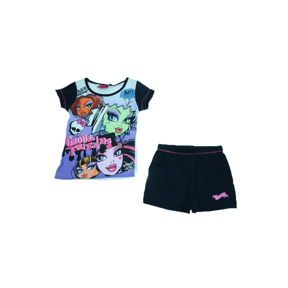 Pijama pentru fetite Monster High Setino 830-747, Negru, 116