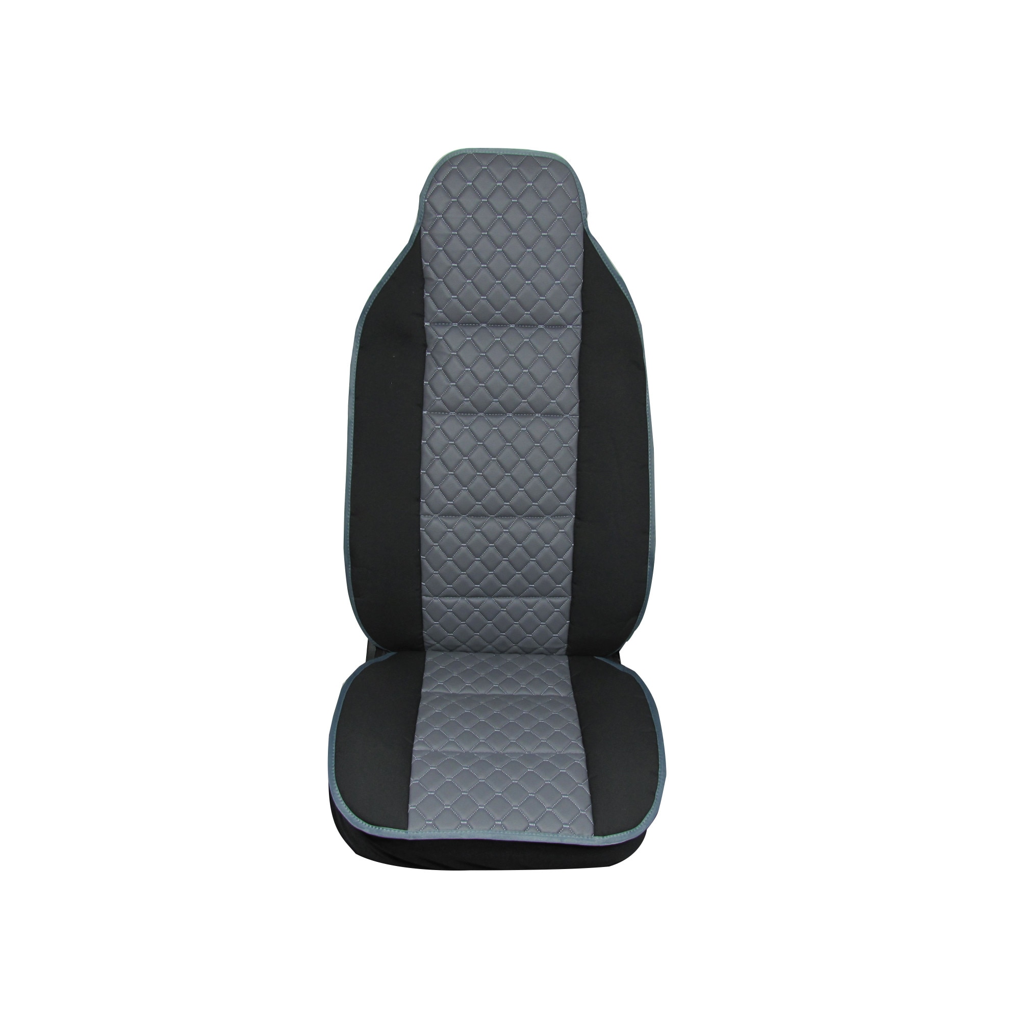 Husa Scaun Camion Flexzon, Lux, Piele Ecologica si Textil, Gri