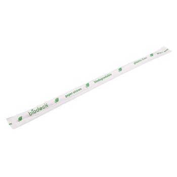 Paie albe Biodeck 6mm, Ambalate individual, 100% Biodegradabile si Compostabile, 300 buc/set, hartie Paie albe Biodeck 6mm, Ambalate individual, 100% Biodegradabile si Compostabile, 300 buc/set, hartie