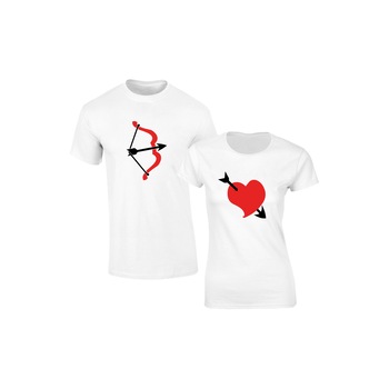 Set de tricouri albe Cupidon, marimea:XL Set de tricouri albe Cupidon, marimea:XL