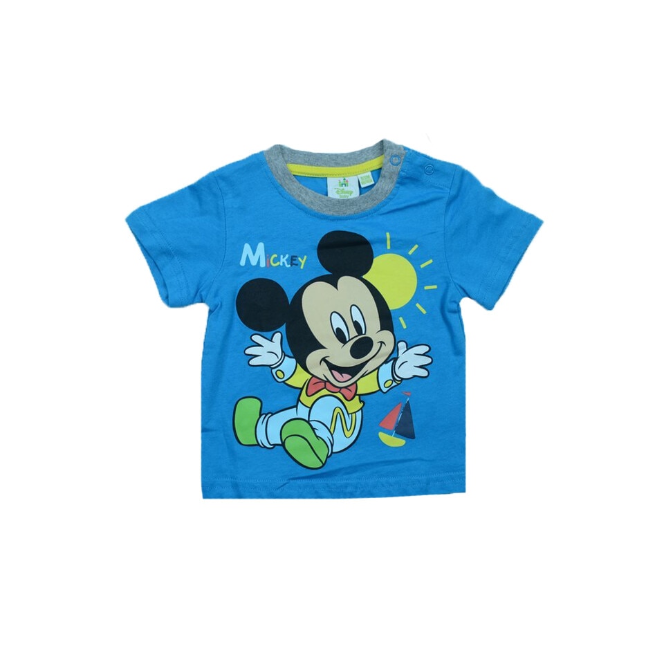 Tricou maneca scurta baietei Disney Mickey Mouse DISM-JTJM51002A, Albastru 68 cm